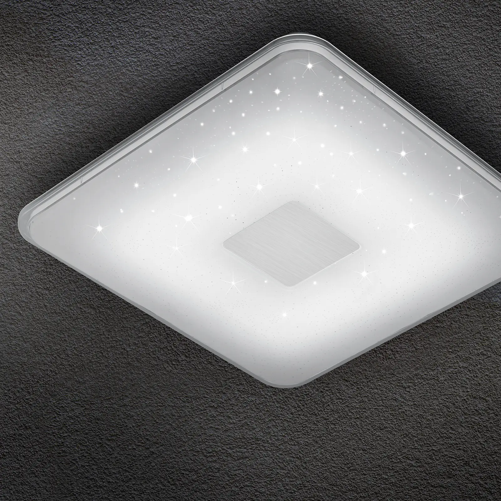 Plafonnier LED carré Murasaï avec télécommande